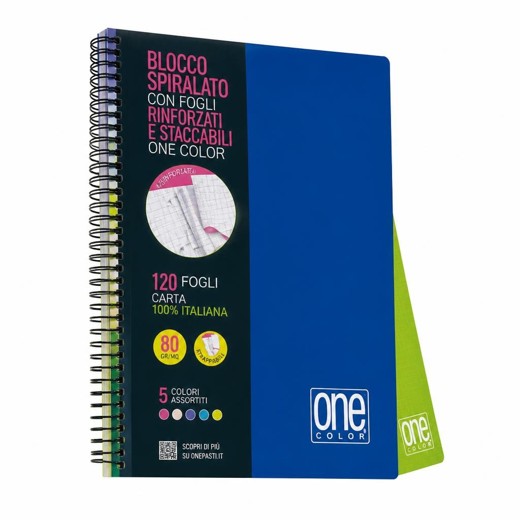 Maxiquaderno spiralato con fogli rinforzati e staccabili One Color in offerta da Coop