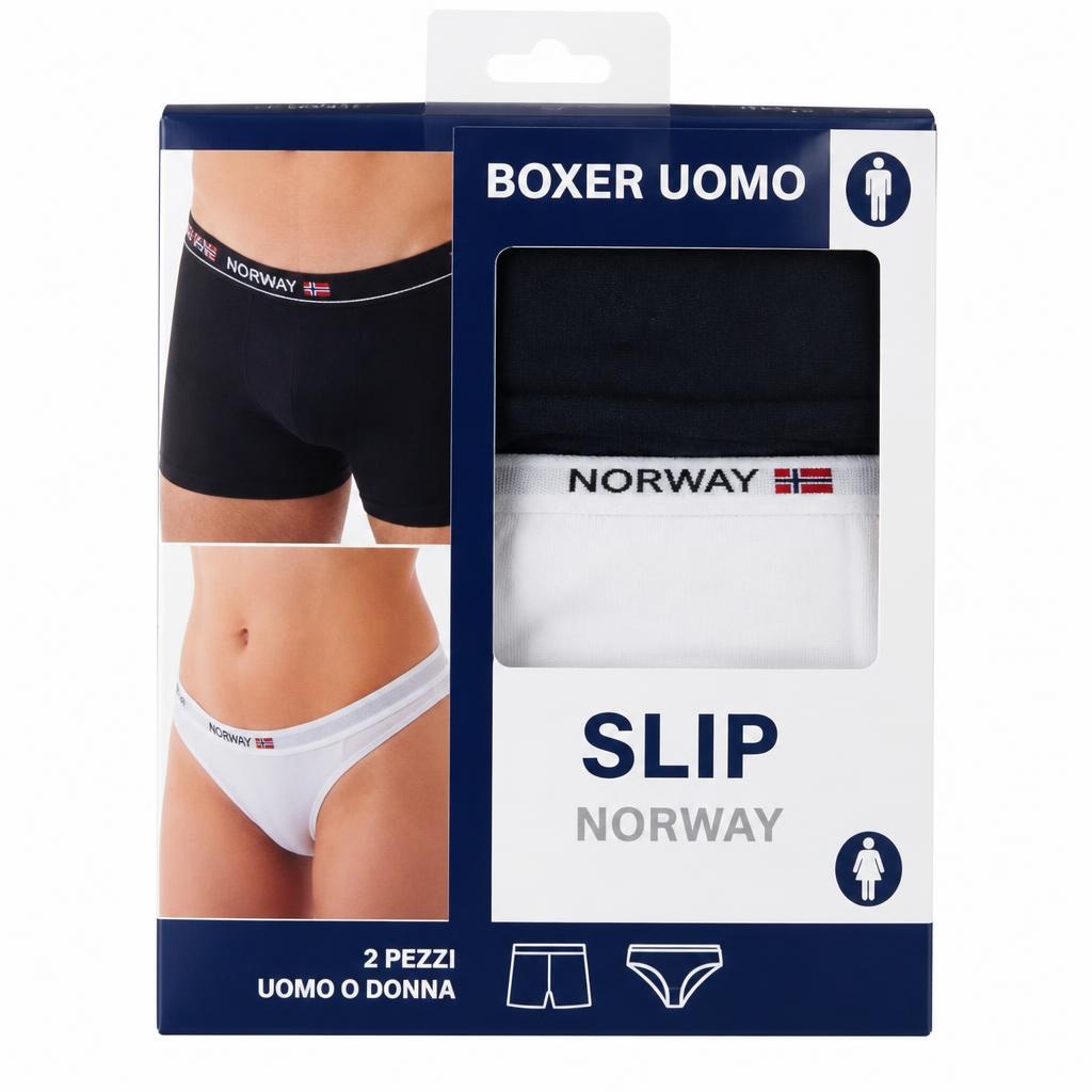 Slip, boxer uomo o slip donna Norway 2 pezzi in offerta da Il Gigante