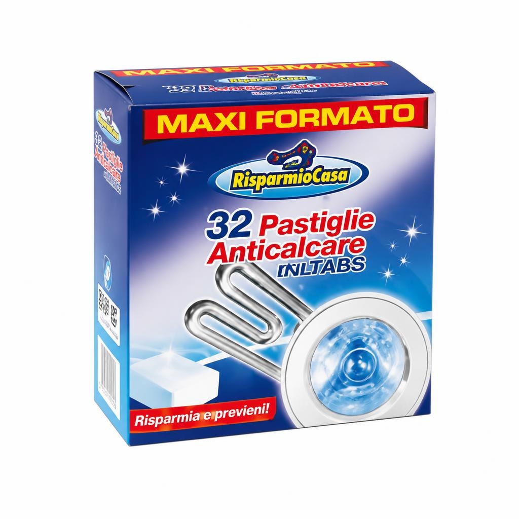Tabs Anticalcare Lavatrice 32 Tabs RisparmioCasa - Offerta nel negozio Risparmio Casa