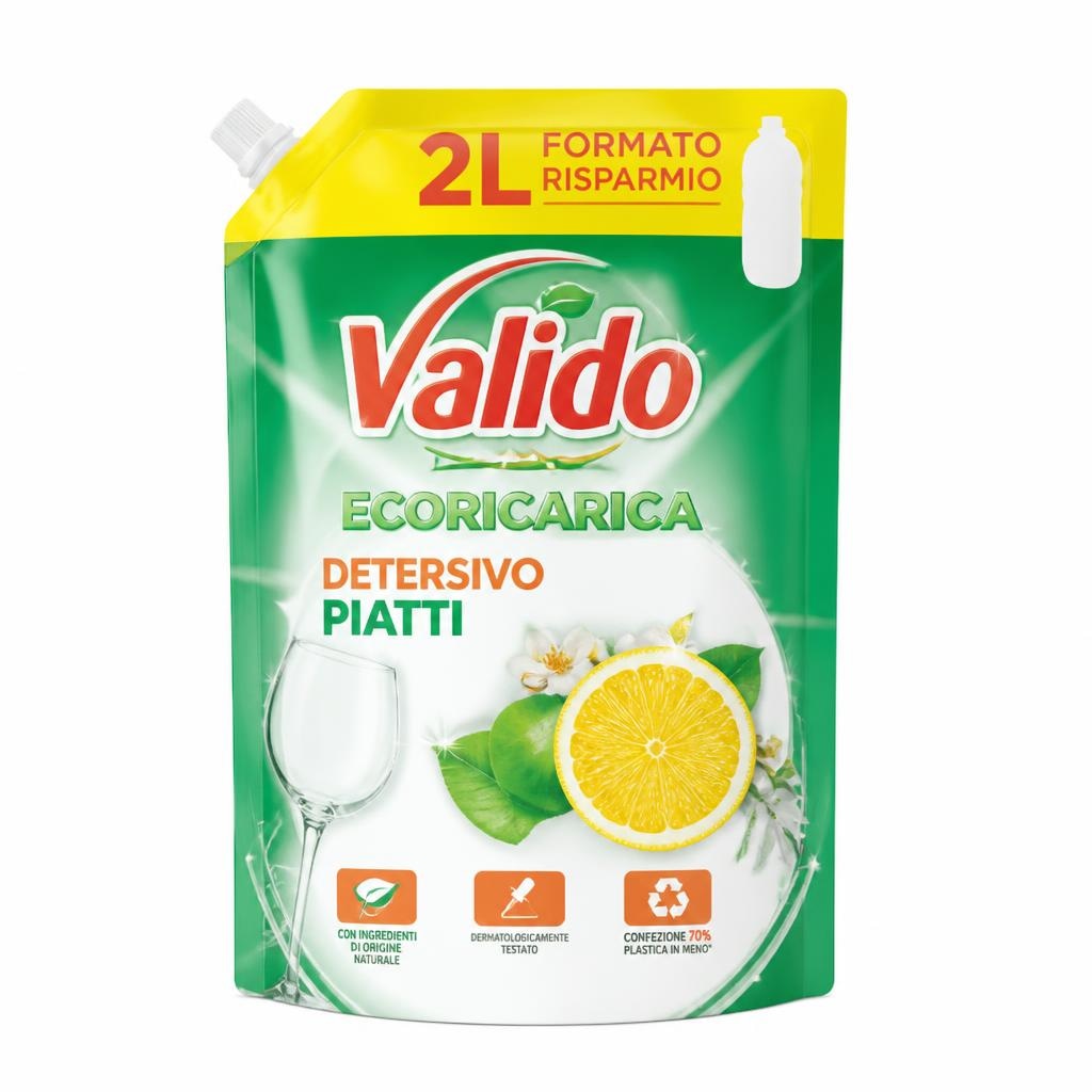 Valido ecoricarica detersivo piatti 2 L in offerta da Panorama