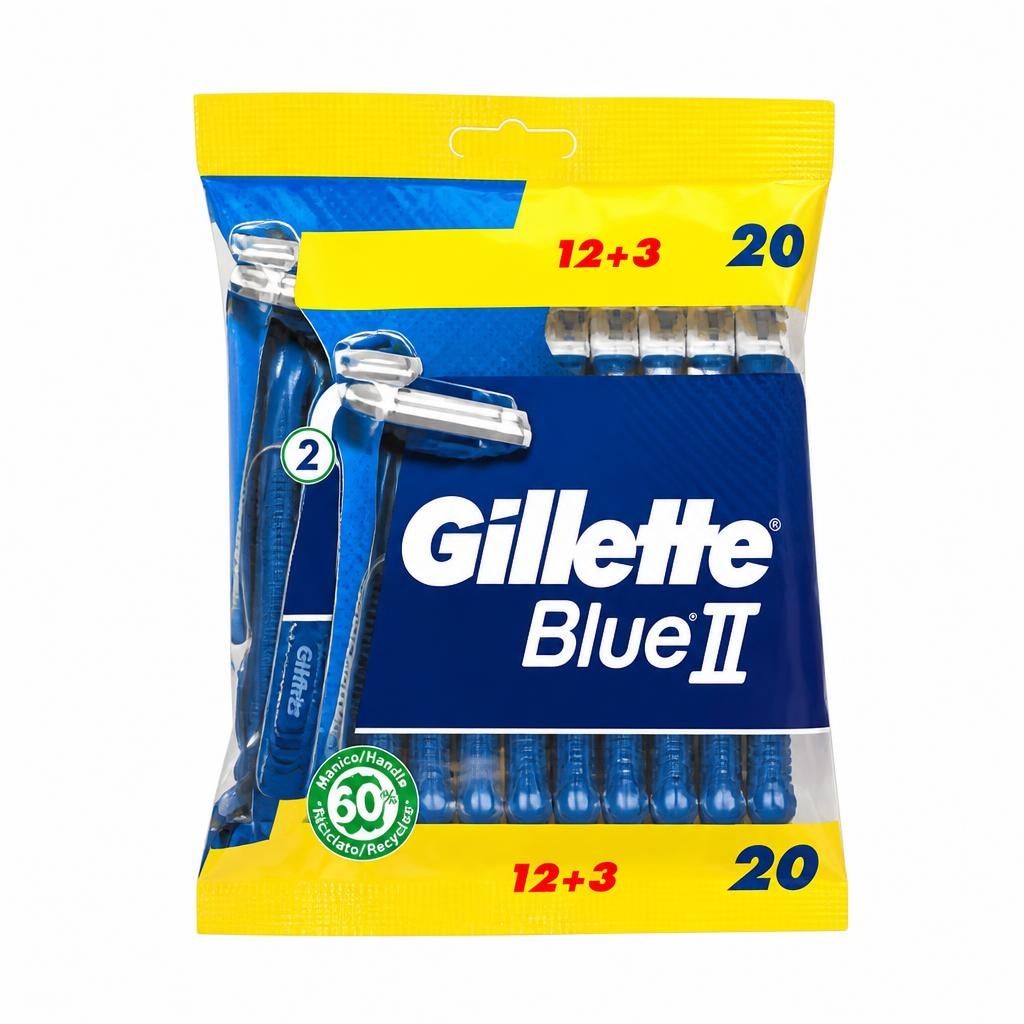Gillette Blue II rasoi usa e getta 15 pezzi + 5 gratis in offerta da Esselunga