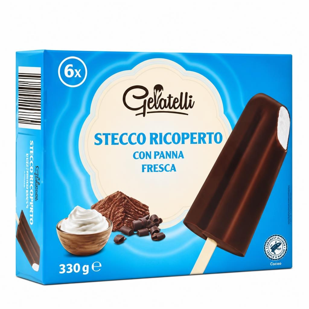 Stecco panna e cacao 6x 55 g confezione Gelatelli - Offerta nel negozio Lidl