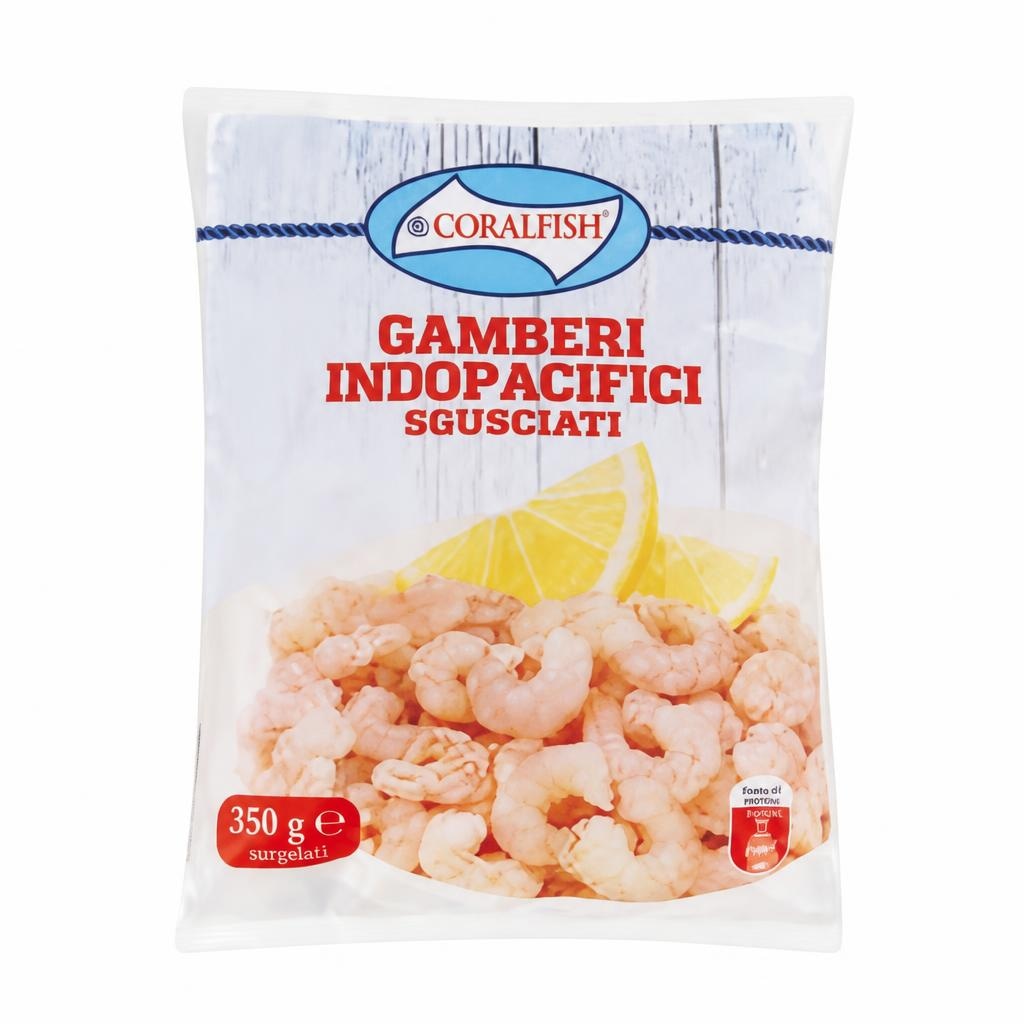 Gamberi Indopacifici Sgusciati 350 g - Offerta nel negozio ALDI