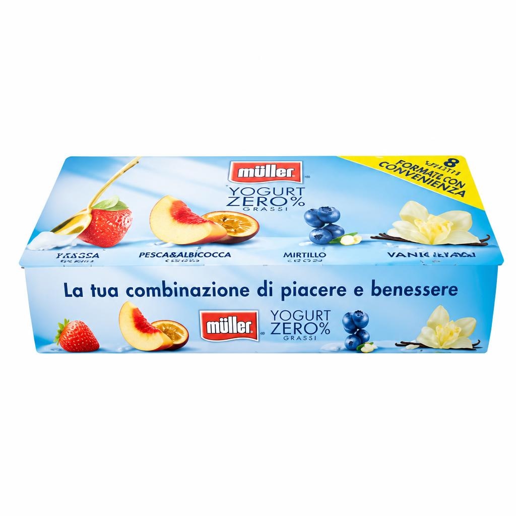 Yogurt Frutta 0% Muller 8 pezzi da 125 gr cad in offerta da Carrefour