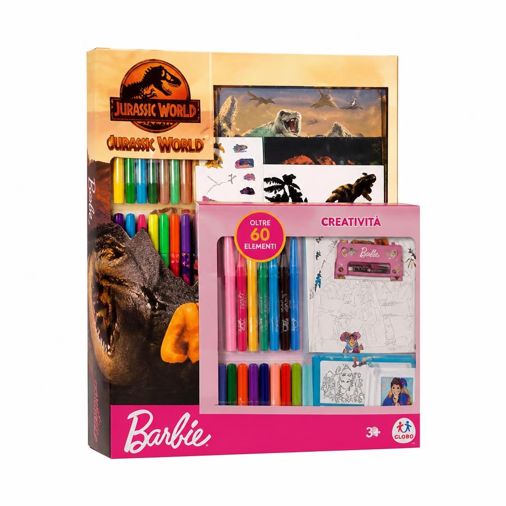 Set creatività Jurassic World/Barbie in offerta da Eurospin