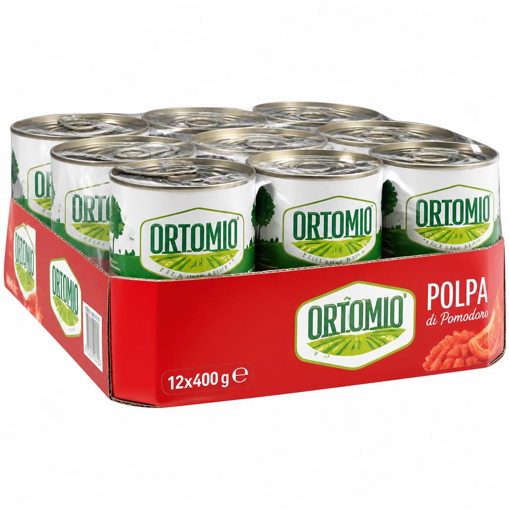 Polpa di Pomodoro Ortomio 12 x 400 g = 4,80 kg - Offerta nel negozio Penny