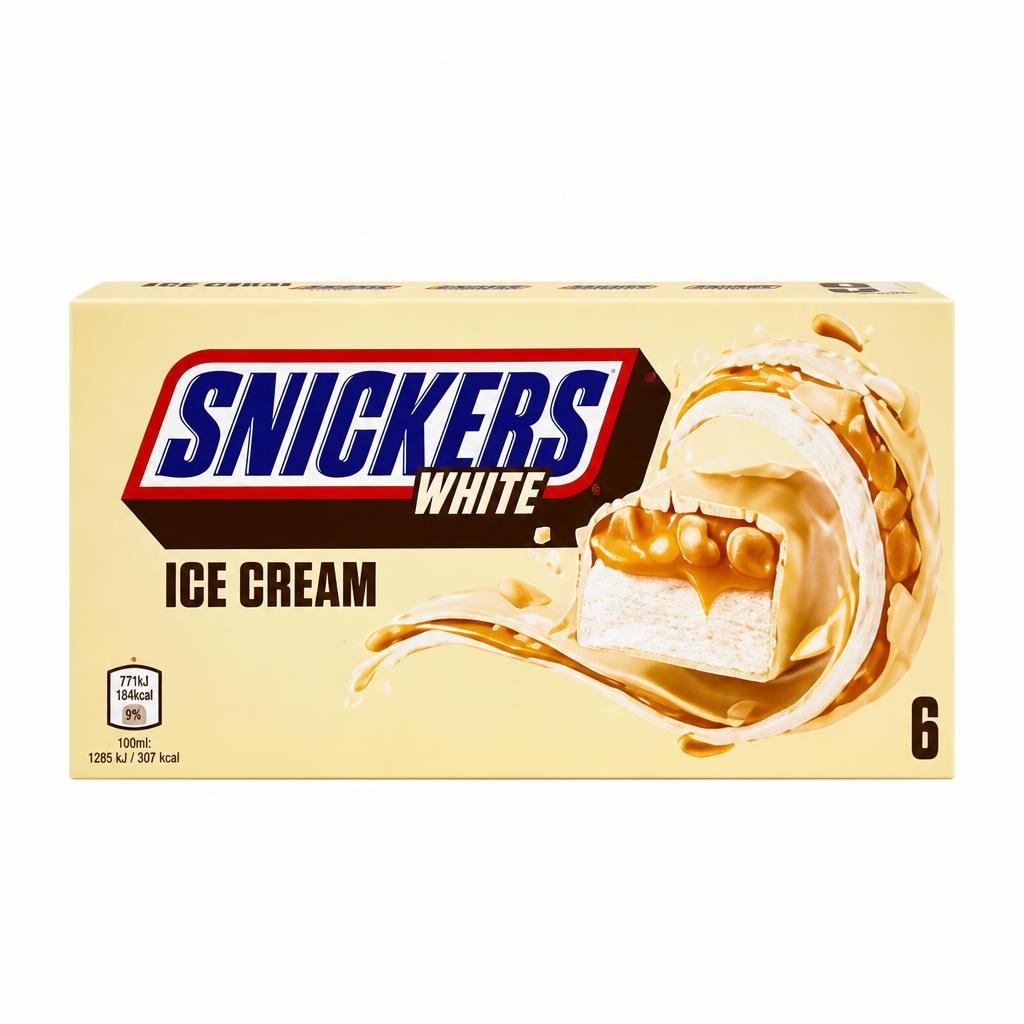 Barrette gelato Snickers White 6 pezzi 244,8 g - Offerta nel negozio ALDI