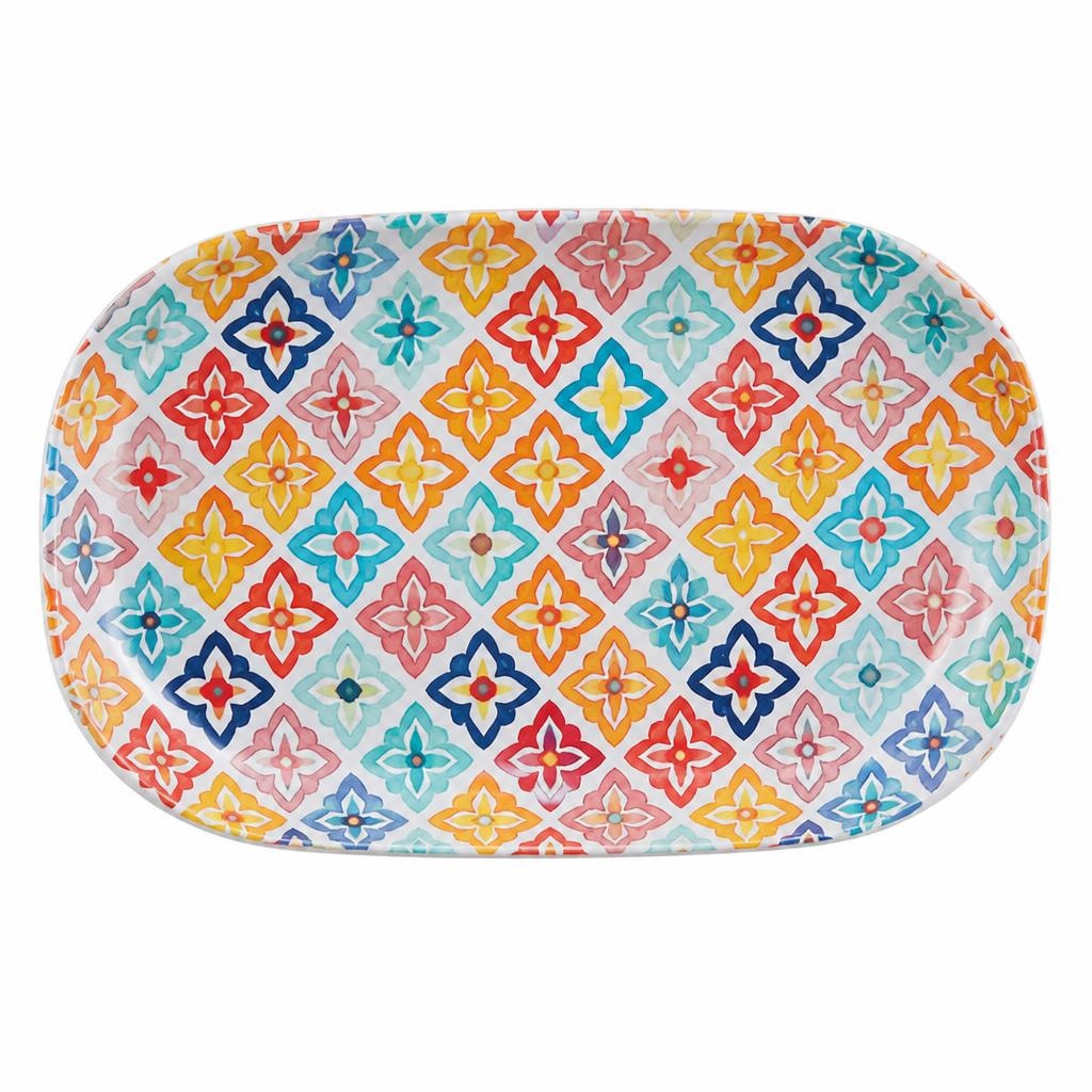 Piatto ovale decorato in melamina Cucina & Casa - Offerta nel negozio Risparmio Casa