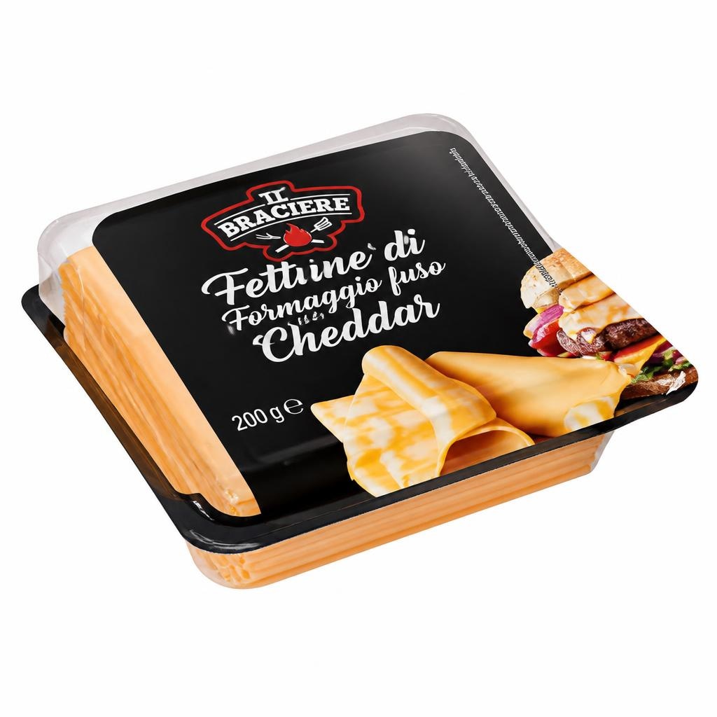 Fettine di Formaggio Fuso con Cheddar 200 g Il Braciere - Offerta nel negozio Eurospin