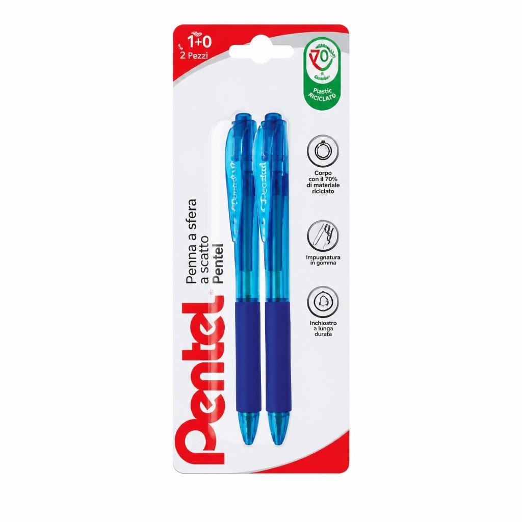 Penna a sfera a scatto Pentel conf. 2 pezzi in offerta da Carrefour