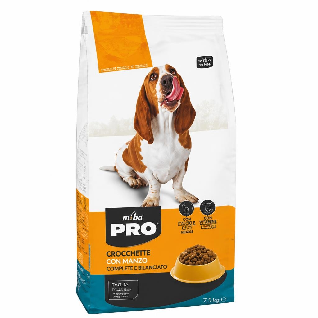 Crocchette per cani Miba Pro con manzo 7,5 kg in offerta da MD