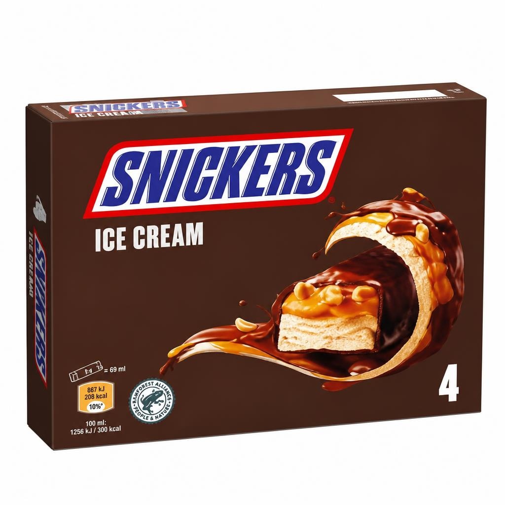 Snickers ice cream 4 pezzi, 182 g in offerta da Esselunga