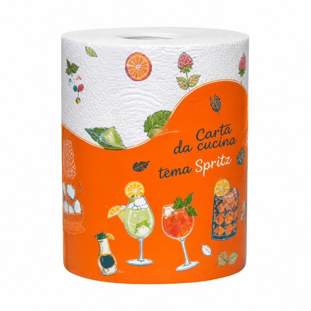 Carta da cucina tema Spritz 3 veli, 180 strappi, 2 rotoli in offerta da Lidl
