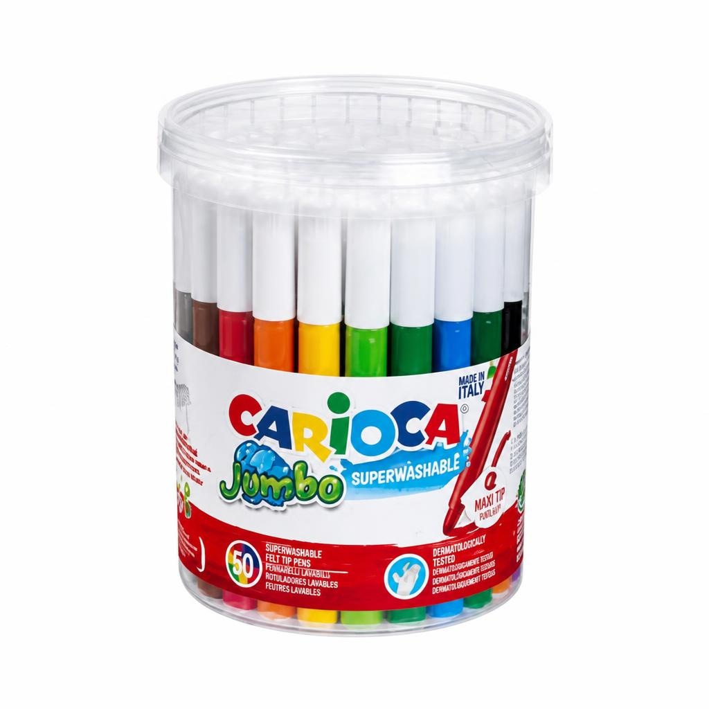 Carioca pennarelli lavabili jumbo 50 pezzi in offerta da Coop