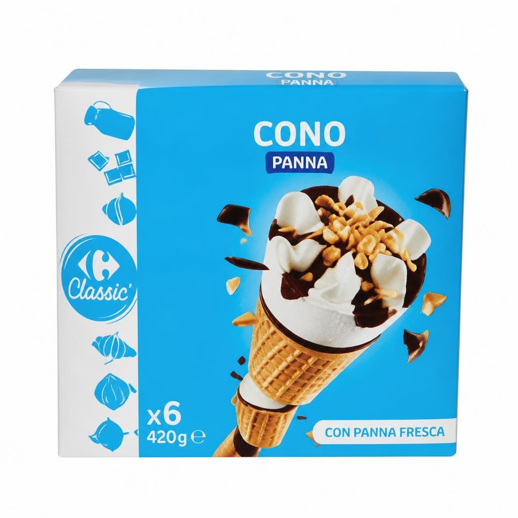 Coni Gelato 6 pz, 420 g Classic in offerta da Carrefour