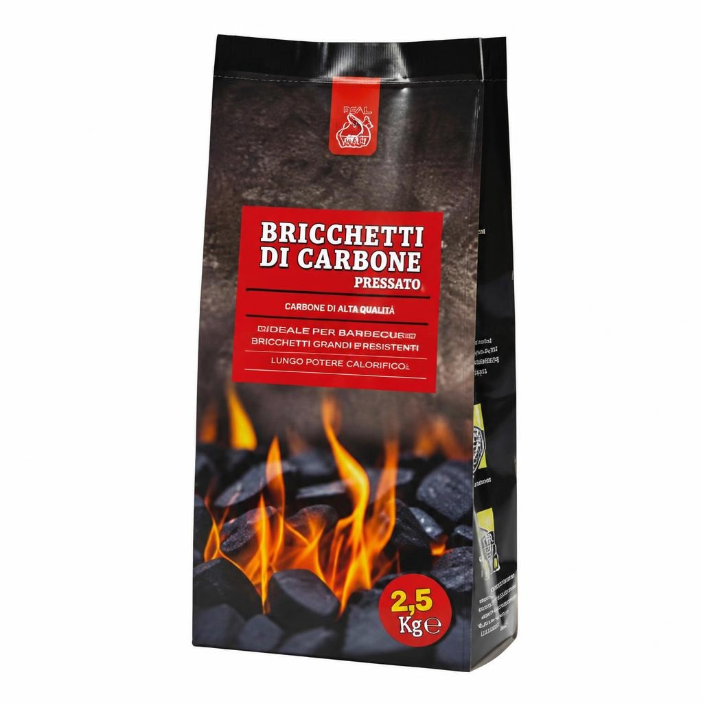 Sacca Bricchetti Carbone Pressato 2.5 Kg - Offerta nel negozio Happy Casa