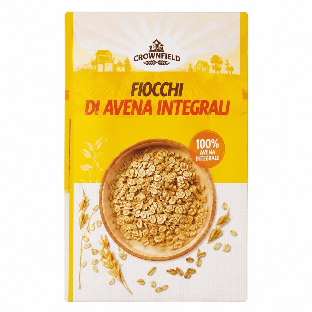 Crownfield Fiocchi d'avena integrali 2x 500 g - Offerta nel negozio Lidl