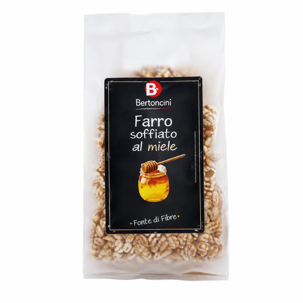 Bertoncini Farro soffiato al miele 150 g Bertoncini Semplicemente Buoni in offerta da ALDI