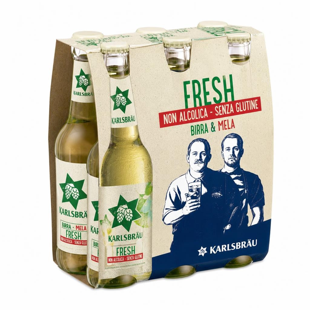 Karlsbräu Fresh Birra Analcolica e Mela 6 x 330 ml in offerta da Dpiù