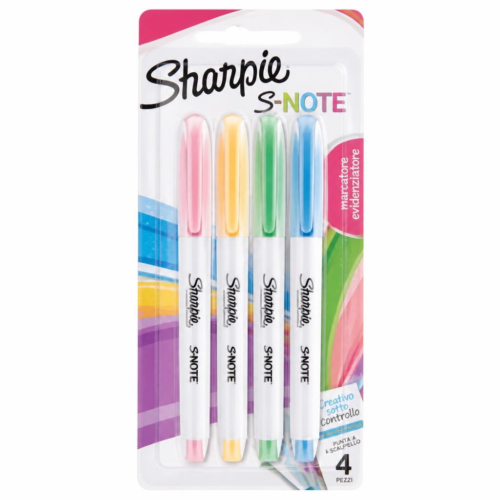 Evidenziatori punta scalpello 4 pezzi Sharpie in offerta da Iper La grande i