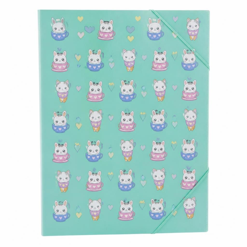 Cartella Kawaii con elastico in offerta da Eurospin