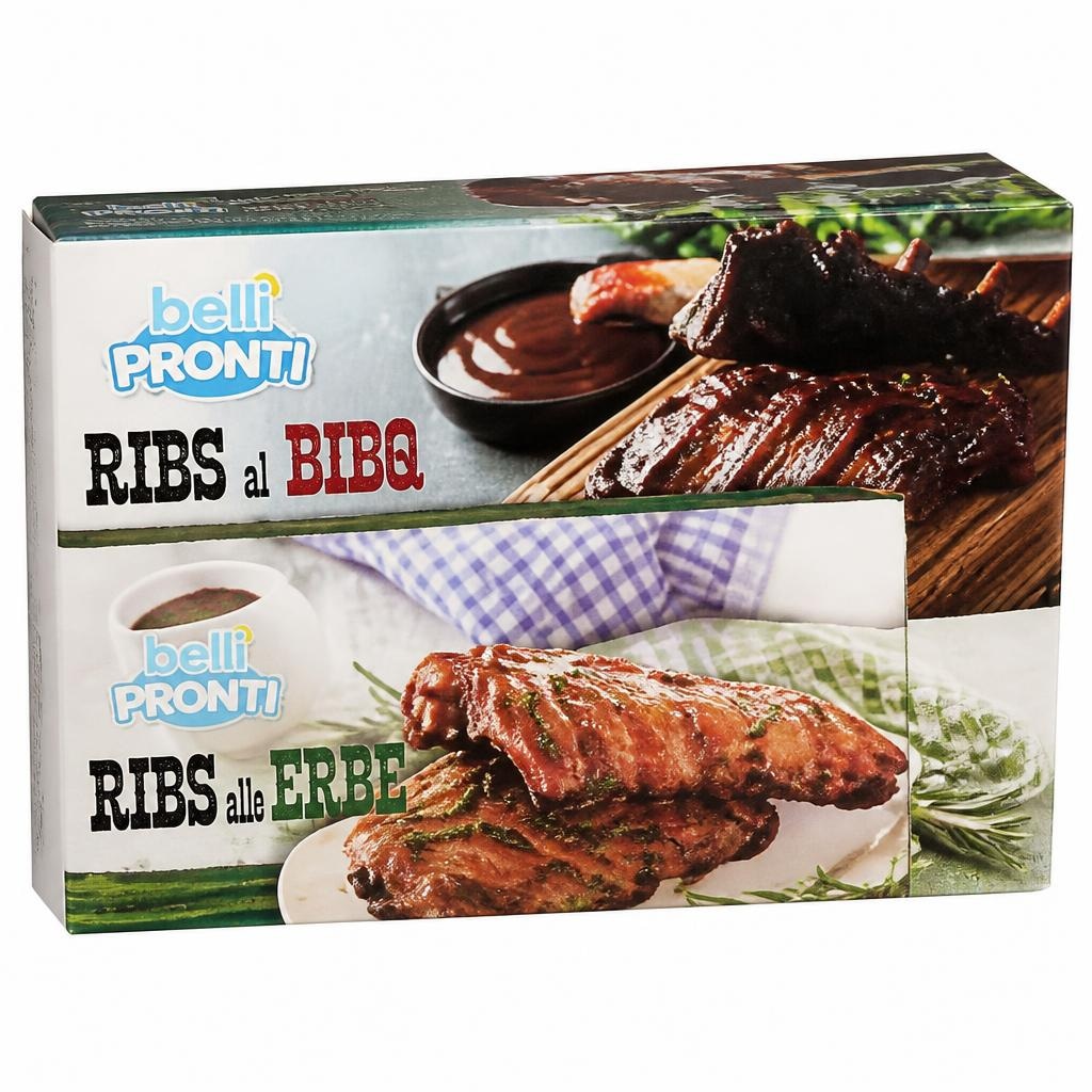 Belli pronti ribs cotte con salsa barbecue/salsa alle erbe 400 g in offerta da Dpiù