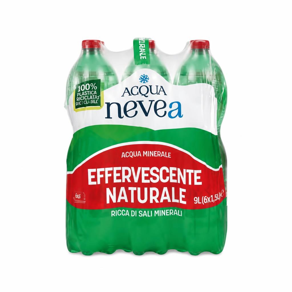 Acqua Effervescente Naturale conf. da 6 pz - 6 x 1,5 l = 9 l Nevea - Offerta nel negozio Penny