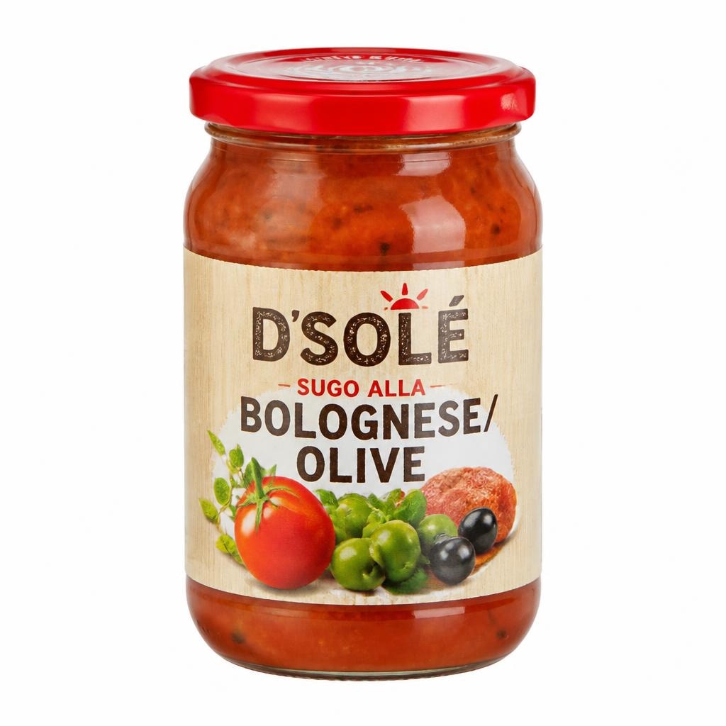 D'Sole sugo alla bolognese/olive 400 g in offerta da Eurospin