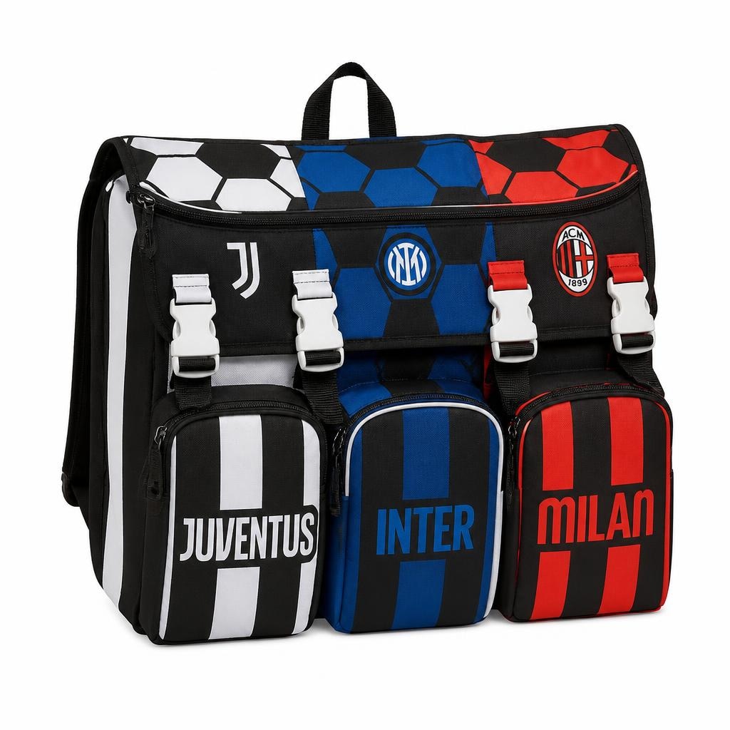 Zaino doppio scomparto Juventus/Milan/Inter Seven in offerta da Iper La grande i