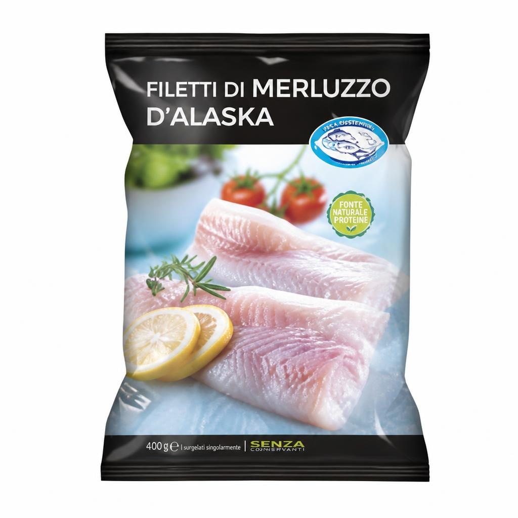Filetto merluzzo d'Alaska 400 g in offerta da Dpiù