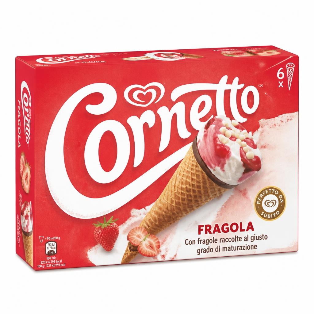 Algida Cornetto Fragola 450 g confezione in offerta da Lidl