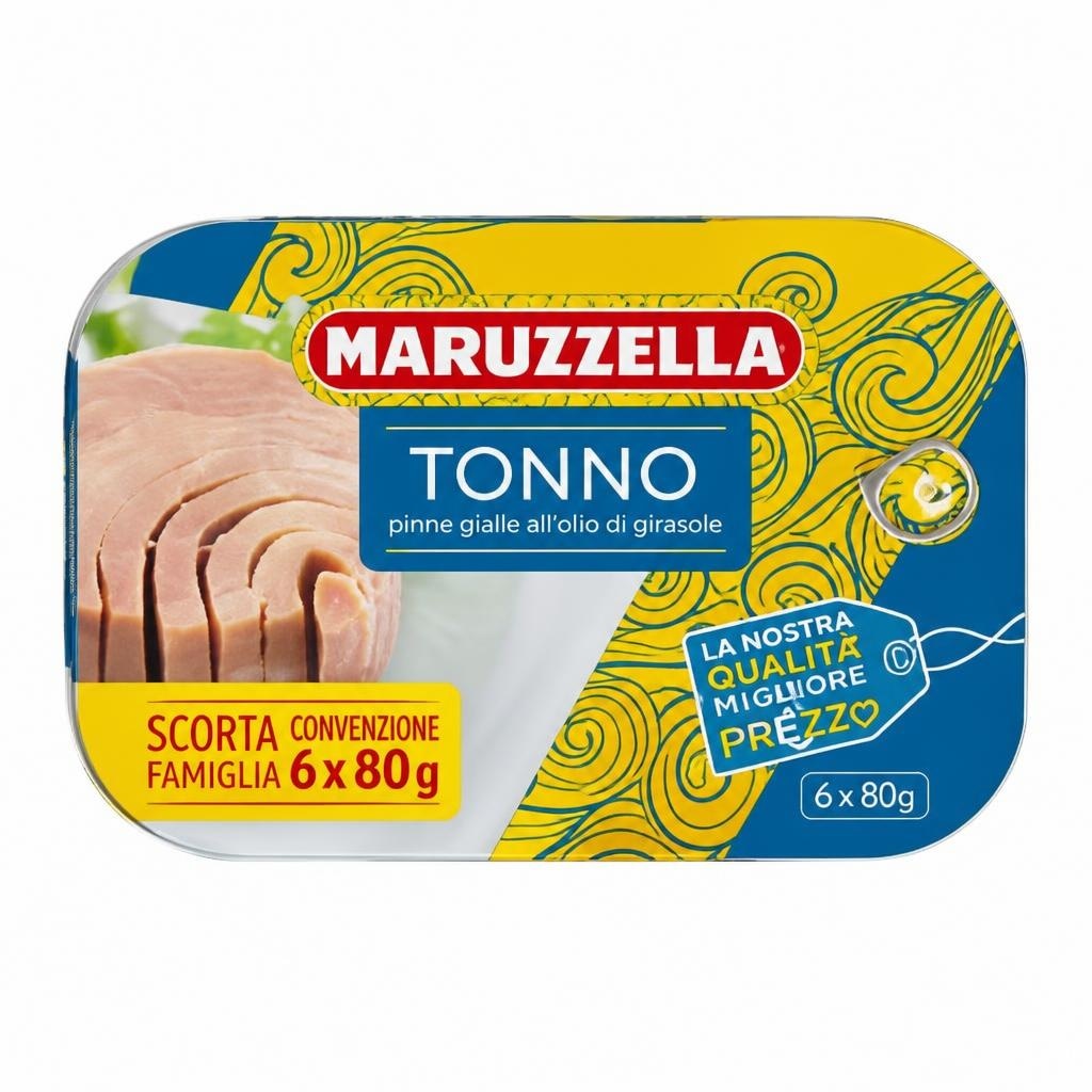 Tonno Maruzzella Pinne Gialle in olio di girasole 480 g in offerta da Carrefour