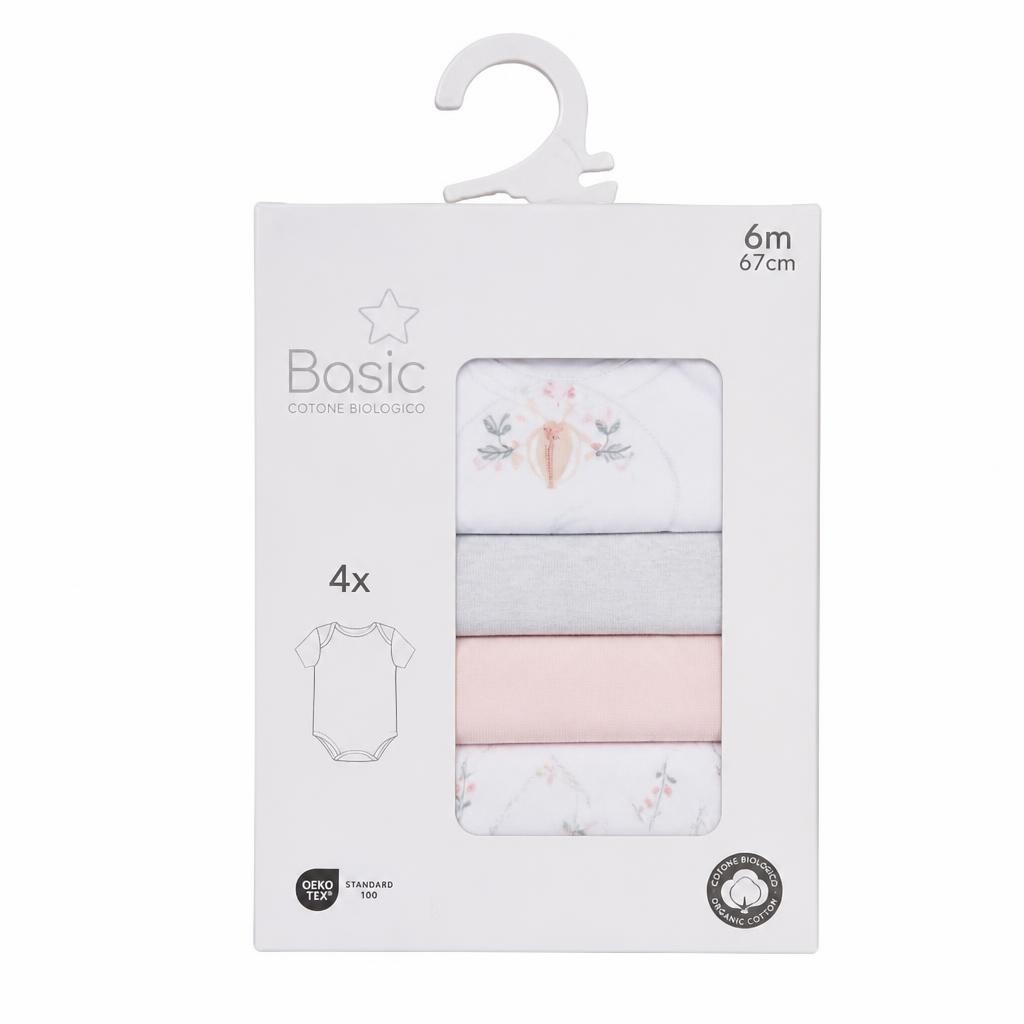 Body manica corta tg 3-36 mesi, confezione 4 pezzi in offerta da Carrefour