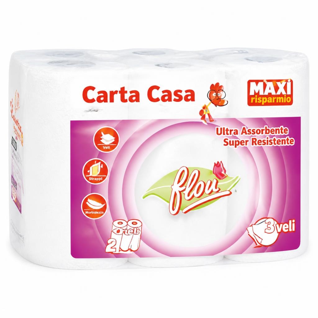 Flou carta casa 6 rotoli in offerta da MD