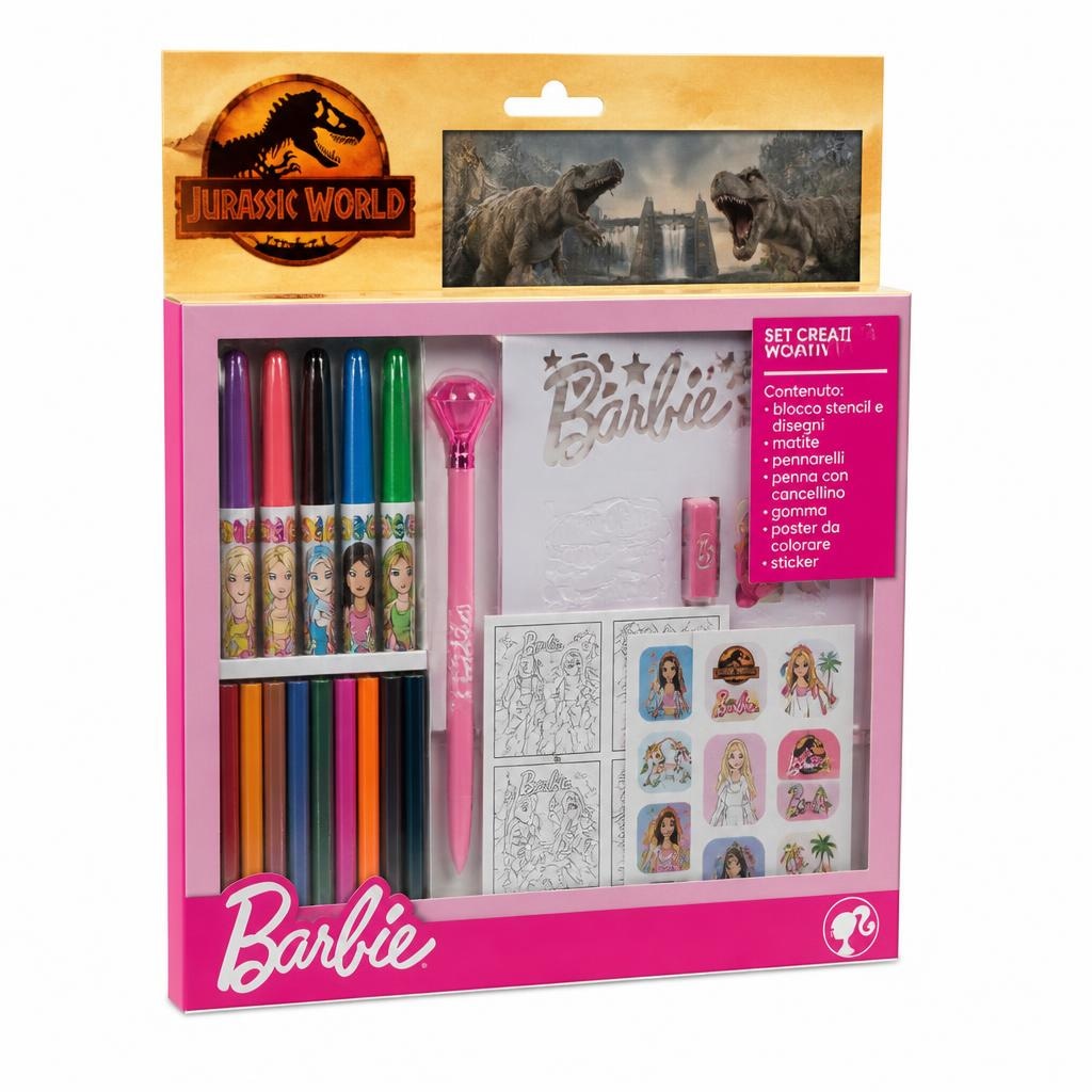 Set Creatività Jurassic World/Barbie al set in offerta da Eurospin
