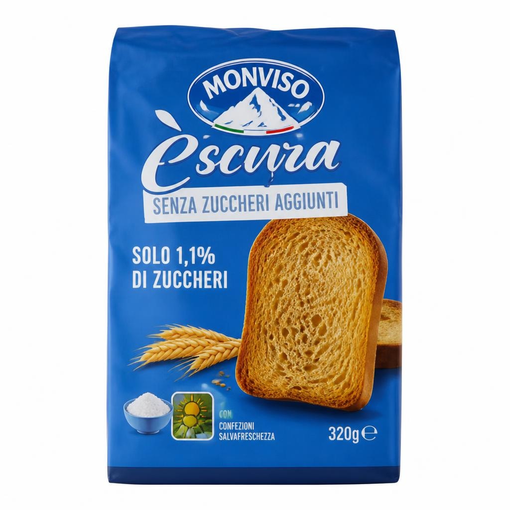 Fette Biscottate Senza Zuccheri Aggiunti Monviso 270 g in offerta da Panorama