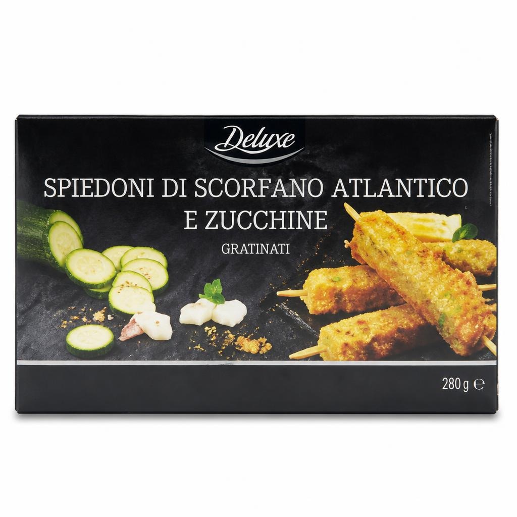 Spiedoni di scorfano atlantico e zucchine gratinati 280 g confezione Deluxe - Offerta nel negozio Lidl