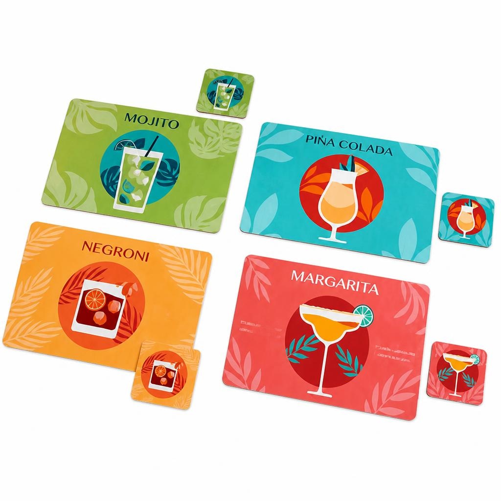 Set 4 tovagliette e 4 sottobicchieri in offerta da MD