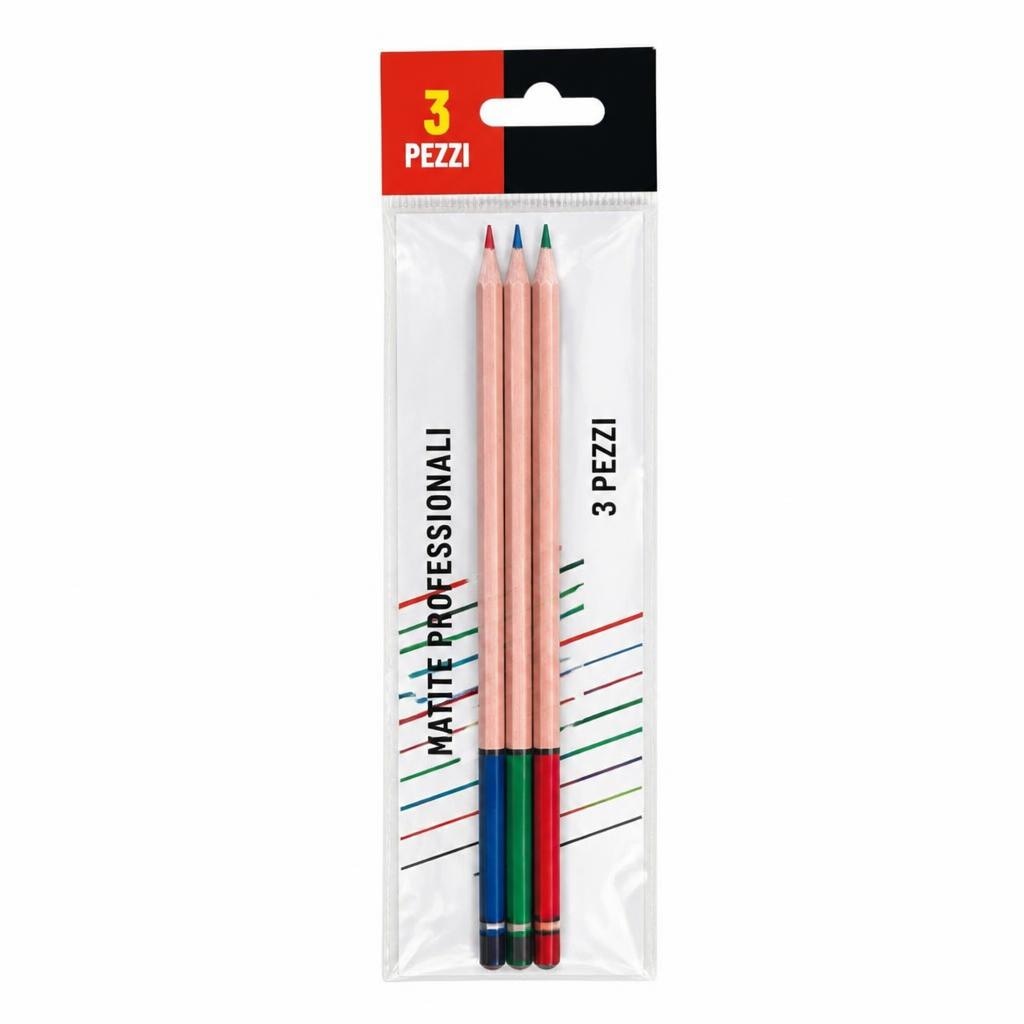 Matite professionali 3 colori 3 pezzi in offerta da Risparmio Casa