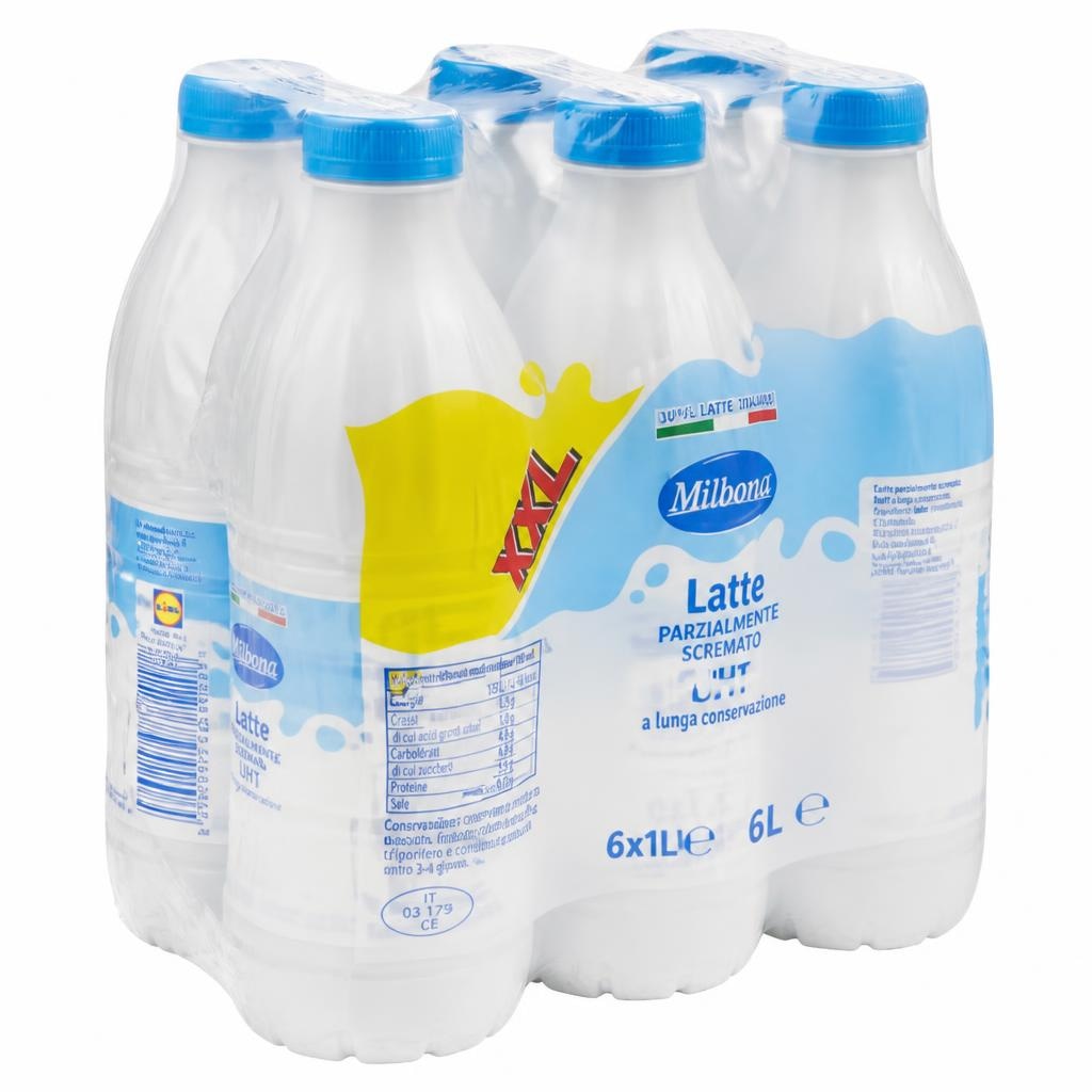 Latte parzialmente scremato UHT XXL 6x 1 l confezione Latteria in offerta da Lidl