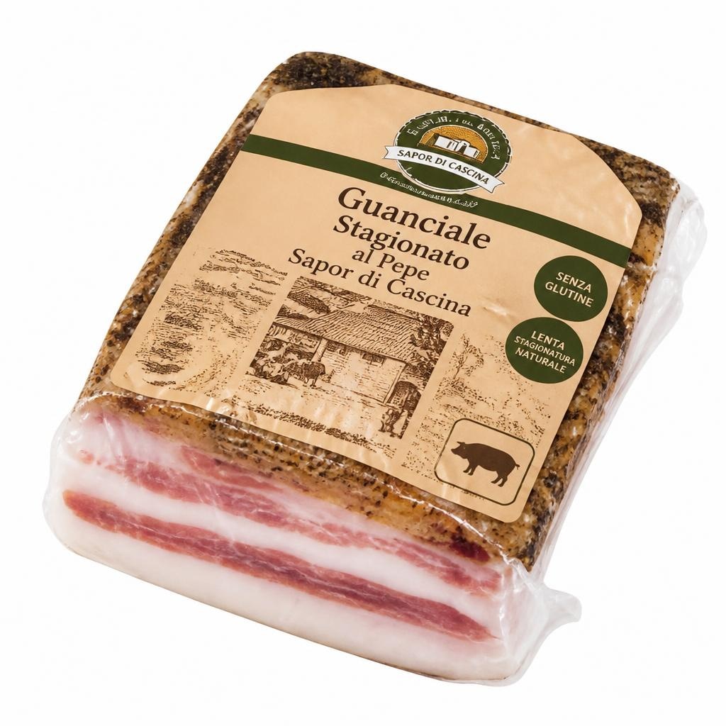 Guanciale Stagionato al Pepe Sapor di Cascina al kg in offerta da Penny