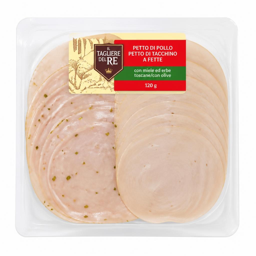 Il Tagliere del Re petto di pollo/petto di tacchino a fette 120 g in offerta da ALDI