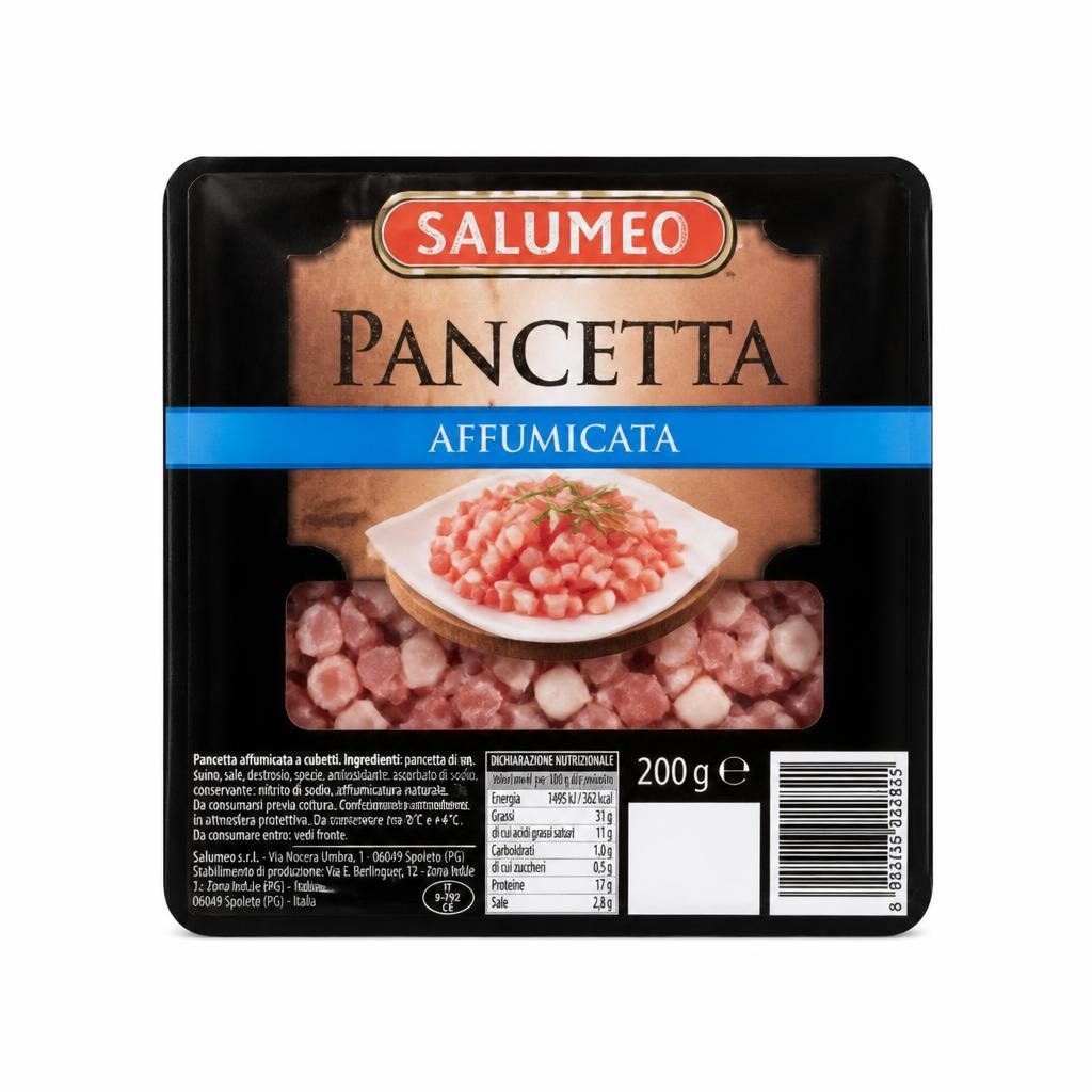 Salumeo pancetta a cubetti affumicata 200 g confezione in offerta da Lidl