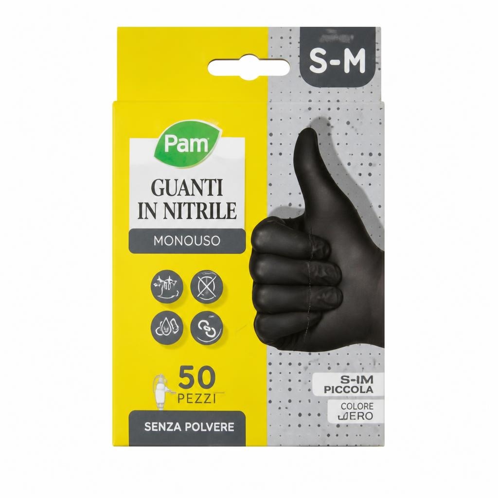 Guanti in nitrile Pam 50 pezzi in offerta da Panorama