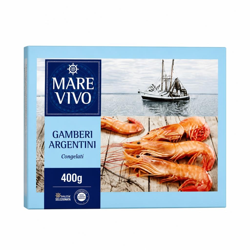 Gamberi Argentini Mare Vivo 400 g - Offerta nel negozio Iper La grande i