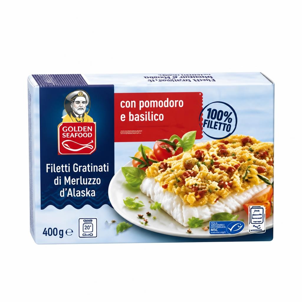 Merluzzo d'Alaska Gratinato 400 g Golden Seafood - Offerta nel negozio ALDI
