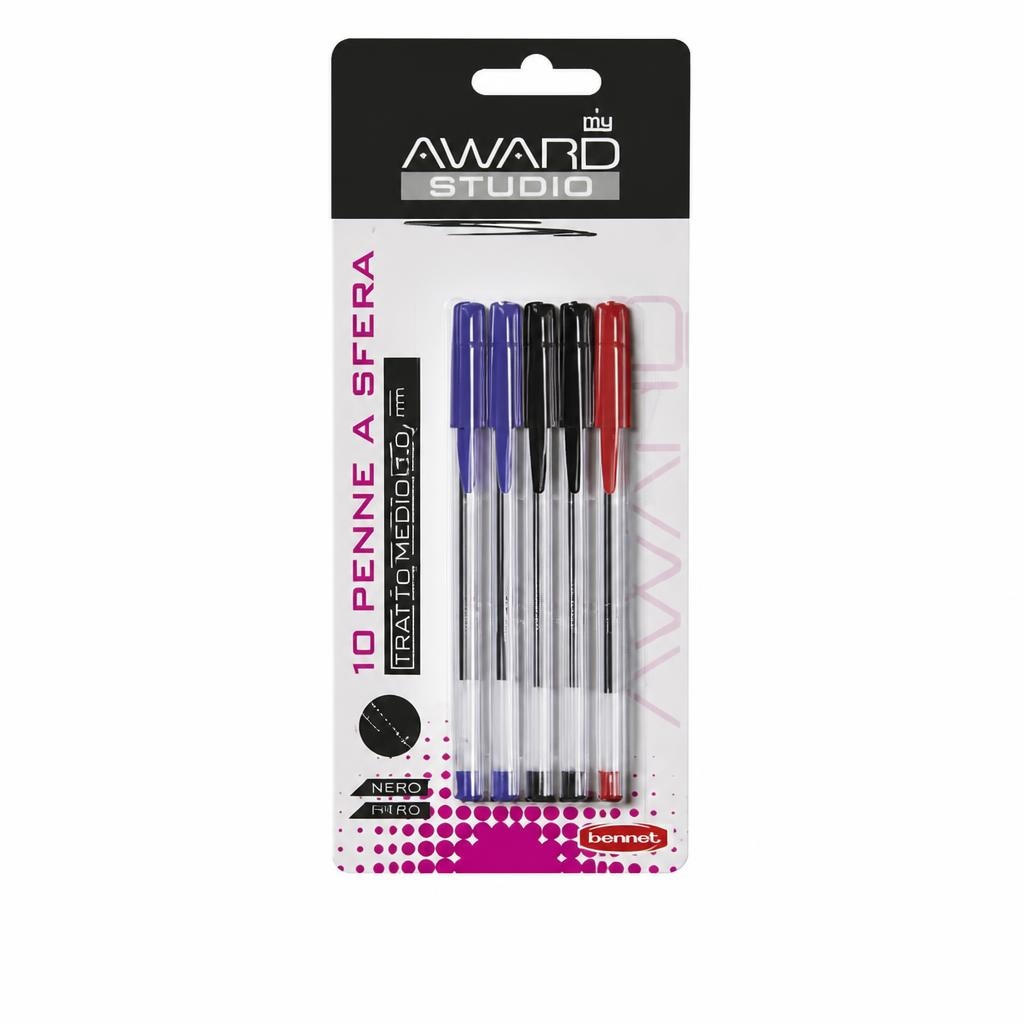 AWARD penne a sfera in acciaio inox 10 pezzi in offerta da Bennet