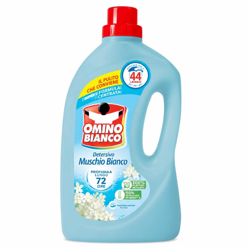 Omino Bianco detersivo Muschio Bianco 72 lavaggi in offerta da Acqua & Sapone