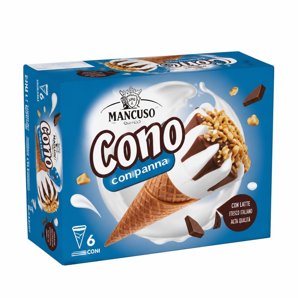Cono gelato panna conf. da 6, g 390 in offerta da Bennet