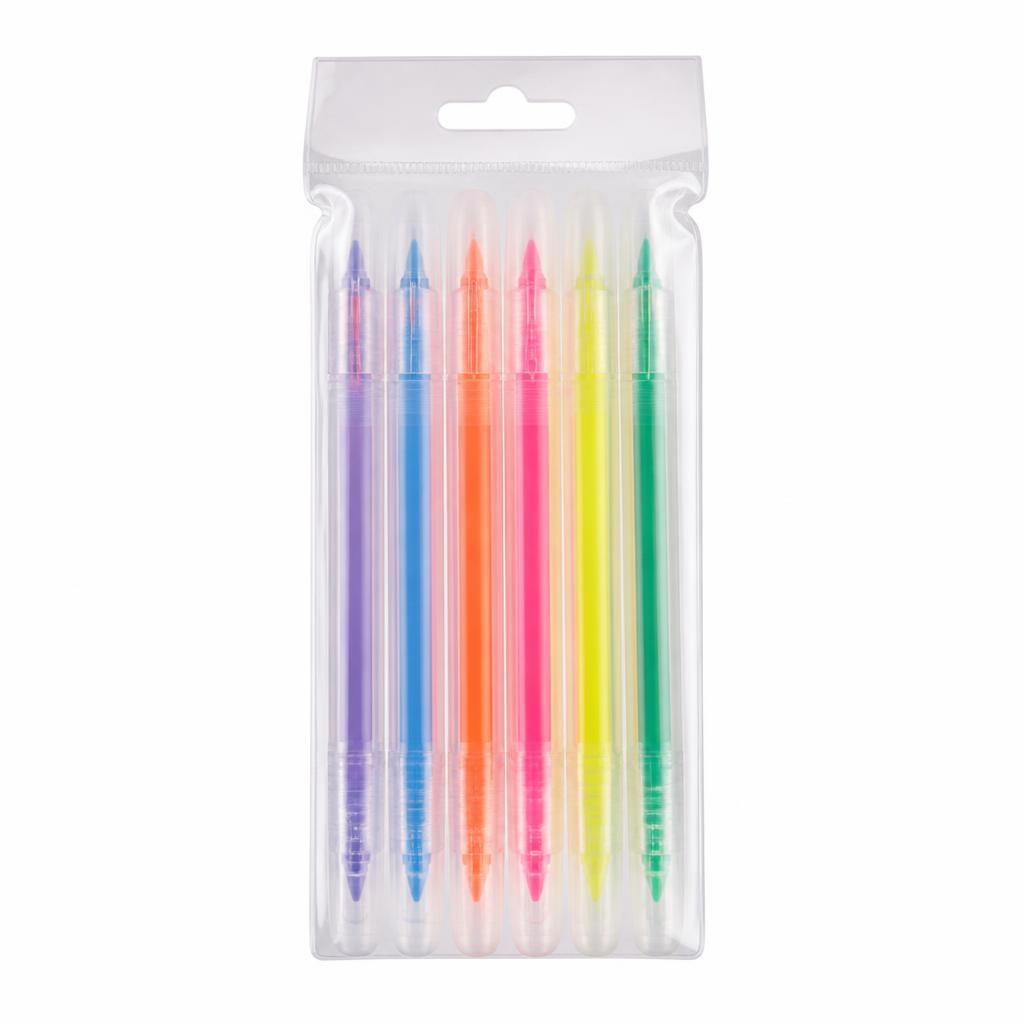 Evidenziatori doppia punta colori neon Coop 6 pezzi in offerta da Coop